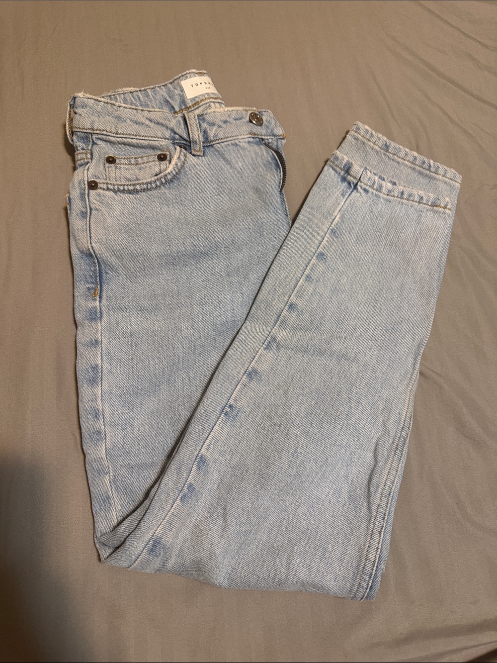 Topshop Light Blue High-Rise Jeans
